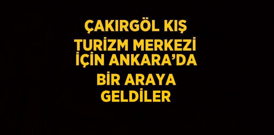 ÇAKIRGÖL KIŞ TURİZM MERKEZİ İÇİN ANKARA’DA BİR ARAYA GELDİLER
