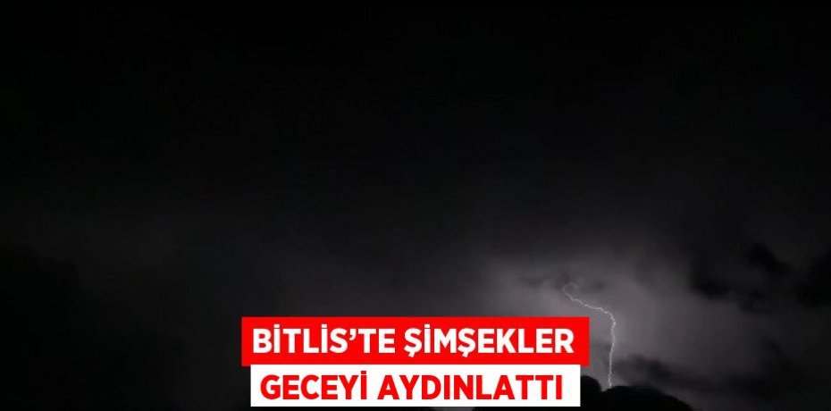 BİTLİS’TE ŞİMŞEKLER GECEYİ AYDINLATTI