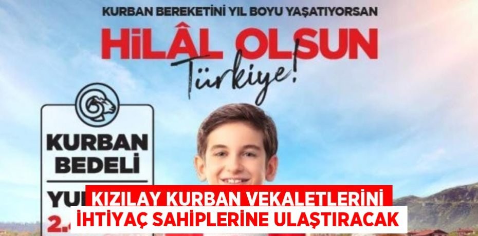 KIZILAY KURBAN VEKALETLERİNİ İHTİYAÇ SAHİPLERİNE ULAŞTIRACAK