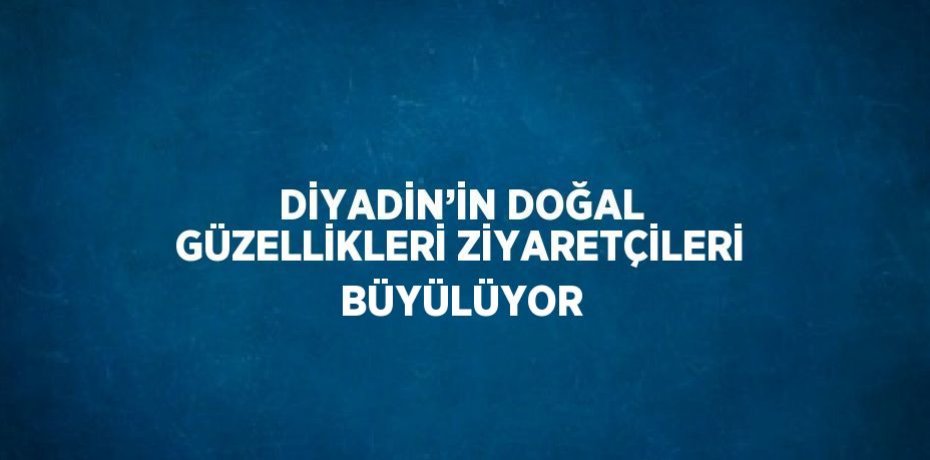 DİYADİN’İN DOĞAL GÜZELLİKLERİ ZİYARETÇİLERİ BÜYÜLÜYOR