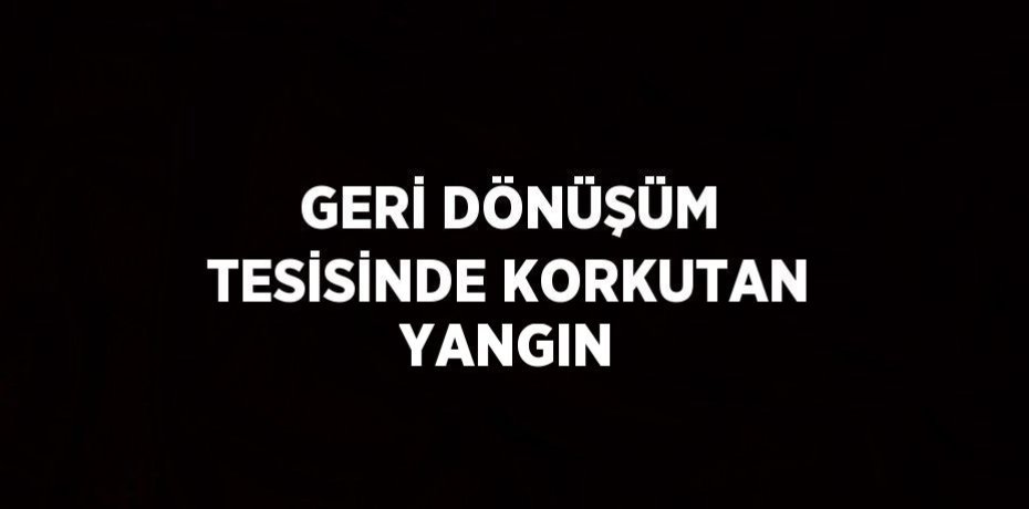 GERİ DÖNÜŞÜM TESİSİNDE KORKUTAN YANGIN
