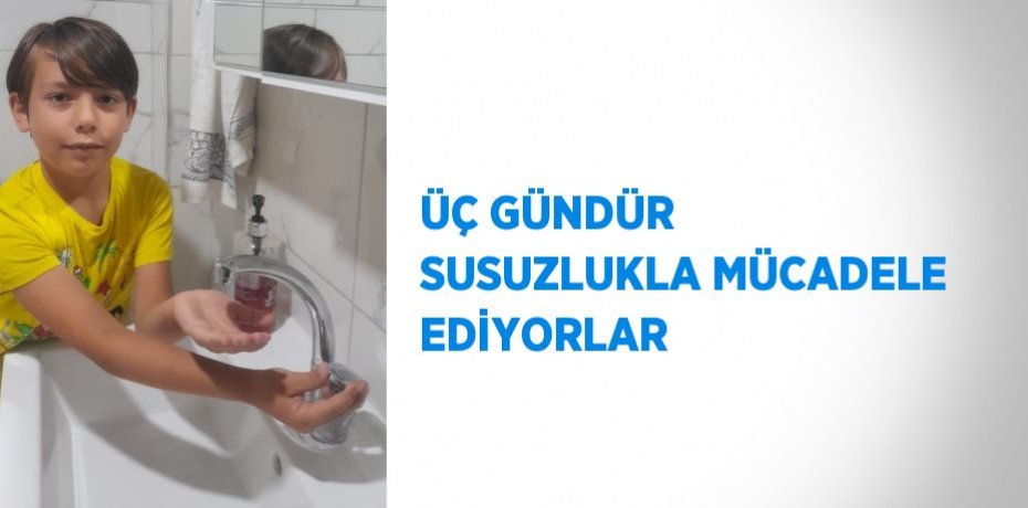 ÜÇ GÜNDÜR SUSUZLUKLA MÜCADELE EDİYORLAR