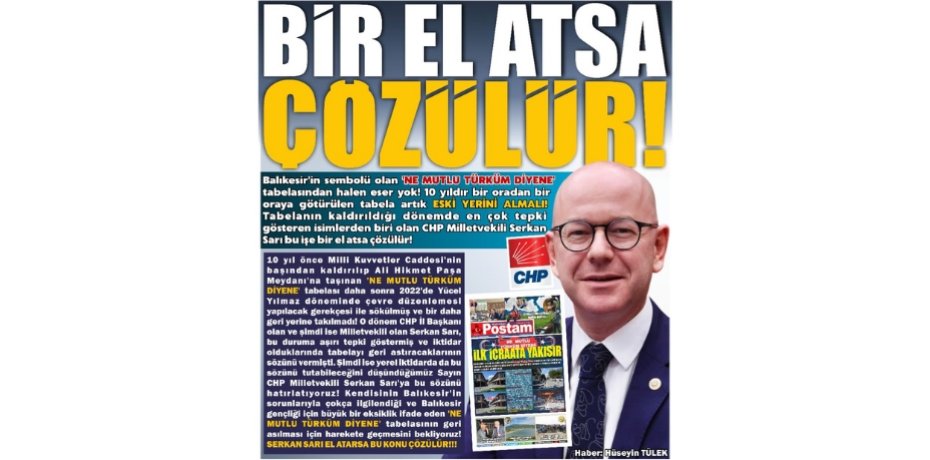 BİR EL ATSA ÇÖZÜLÜR!
