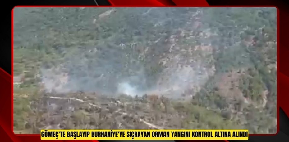 Gömeç'te başlayıp Burhaniye'ye sıçrayan orman yangını kontrol altına alındı  