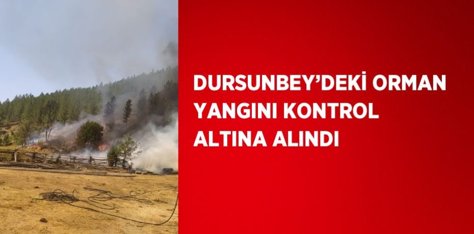 DURSUNBEY’DEKİ ORMAN YANGINI KONTROL ALTINA ALINDI