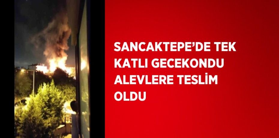 SANCAKTEPE’DE TEK KATLI GECEKONDU ALEVLERE TESLİM OLDU