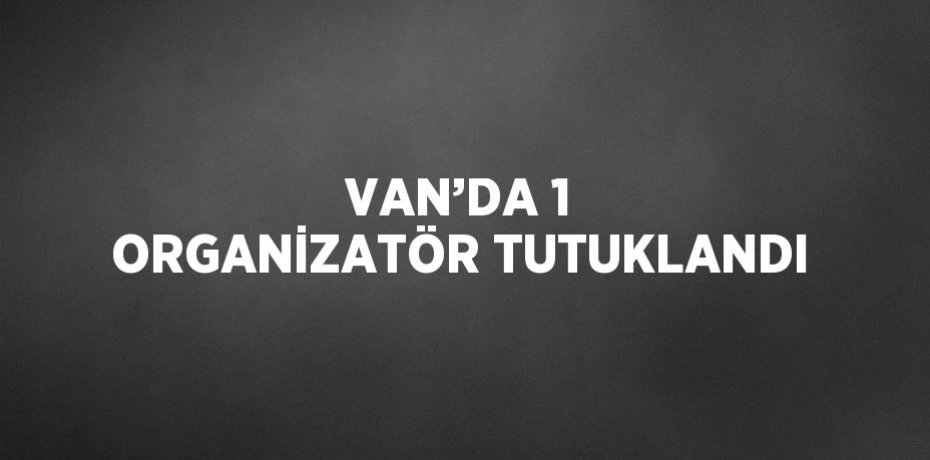 VAN’DA 1 ORGANİZATÖR TUTUKLANDI