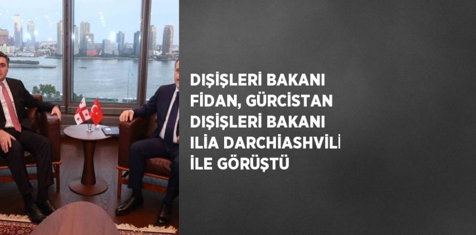 DIŞİŞLERİ BAKANI FİDAN, GÜRCİSTAN DIŞİŞLERİ BAKANI ILİA DARCHİASHVİLİ İLE GÖRÜŞTÜ
