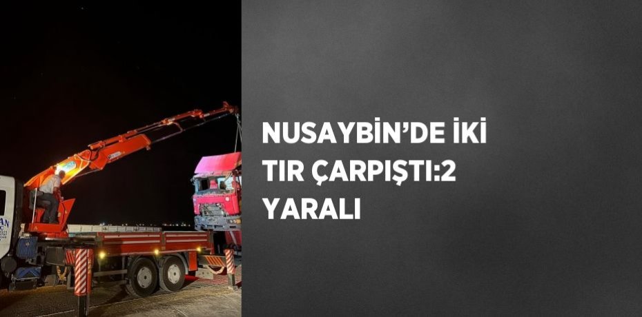 NUSAYBİN’DE İKİ TIR ÇARPIŞTI:2 YARALI