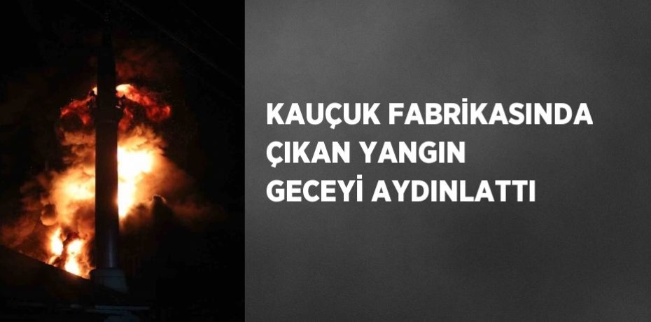 KAUÇUK FABRİKASINDA ÇIKAN YANGIN GECEYİ AYDINLATTI