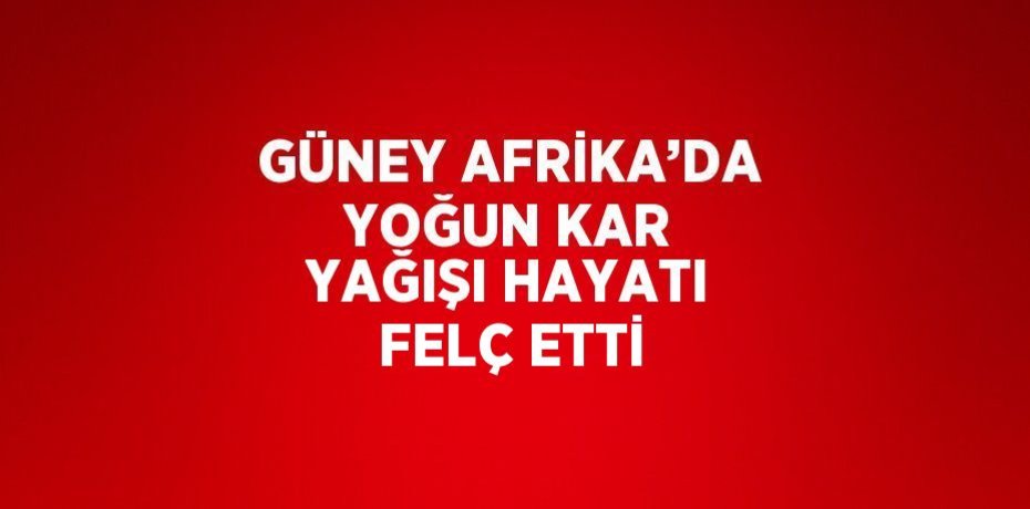 GÜNEY AFRİKA’DA YOĞUN KAR YAĞIŞI HAYATI FELÇ ETTİ