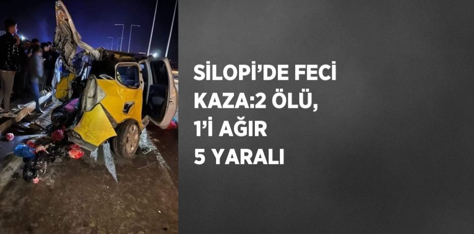 SİLOPİ’DE FECİ KAZA:2 ÖLÜ, 1’İ AĞIR 5 YARALI