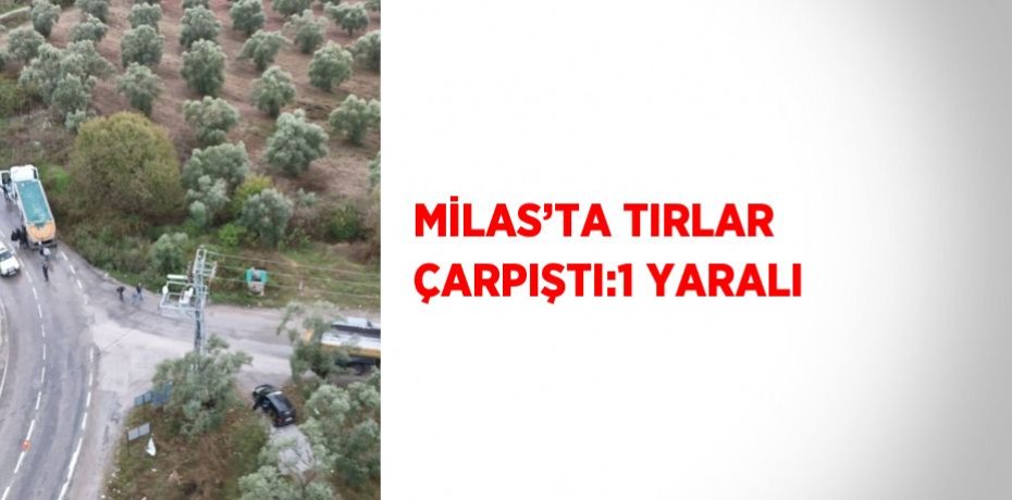 MİLAS’TA TIRLAR ÇARPIŞTI:1 YARALI
