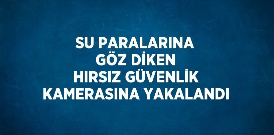 SU PARALARINA GÖZ DİKEN HIRSIZ GÜVENLİK KAMERASINA YAKALANDI