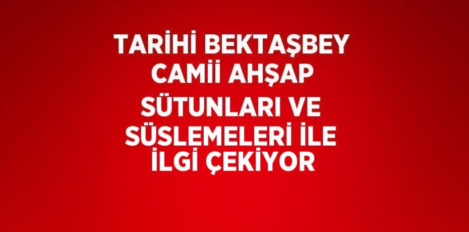 TARİHİ BEKTAŞBEY CAMİİ AHŞAP SÜTUNLARI VE SÜSLEMELERİ İLE İLGİ ÇEKİYOR