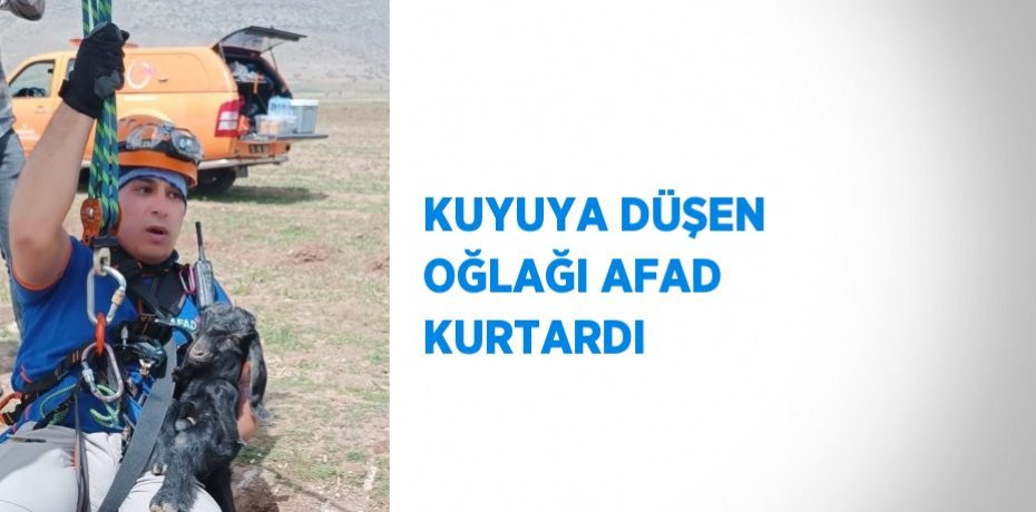 KUYUYA DÜŞEN OĞLAĞI AFAD KURTARDI
