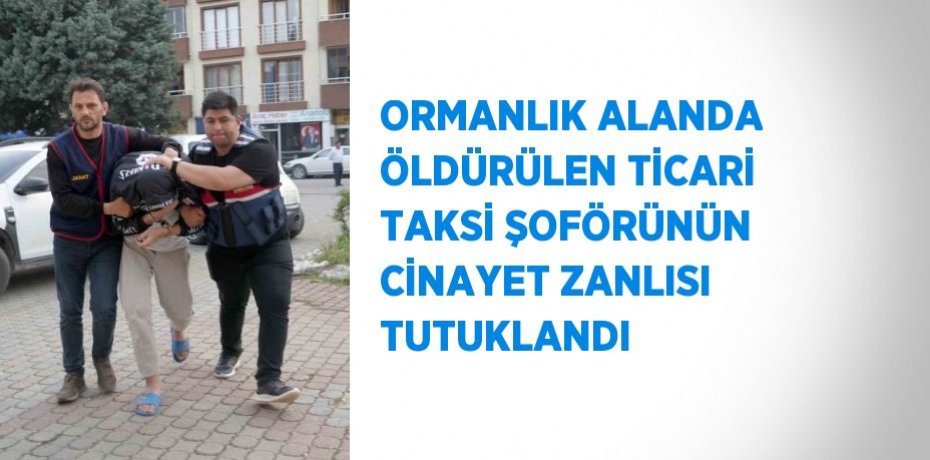 ORMANLIK ALANDA ÖLDÜRÜLEN TİCARİ TAKSİ ŞOFÖRÜNÜN CİNAYET ZANLISI TUTUKLANDI
