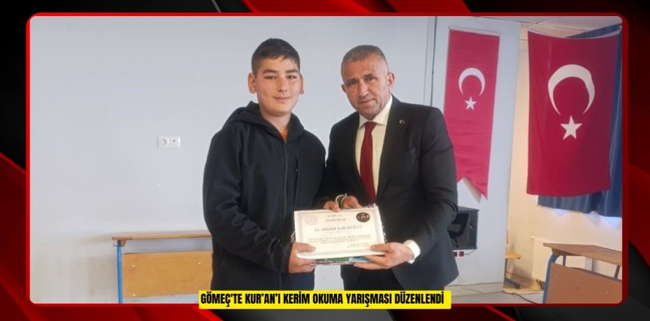 Gömeç'te Kur’an’ı Kerim okuma yarışması düzenlendi  