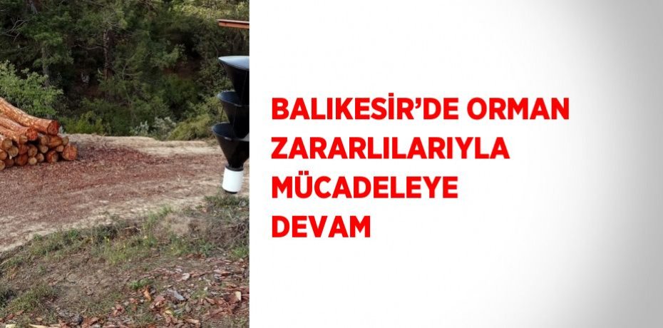 BALIKESİR’DE ORMAN ZARARLILARIYLA MÜCADELEYE DEVAM
