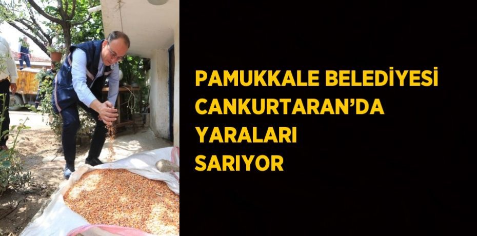 PAMUKKALE BELEDİYESİ CANKURTARAN’DA YARALARI SARIYOR