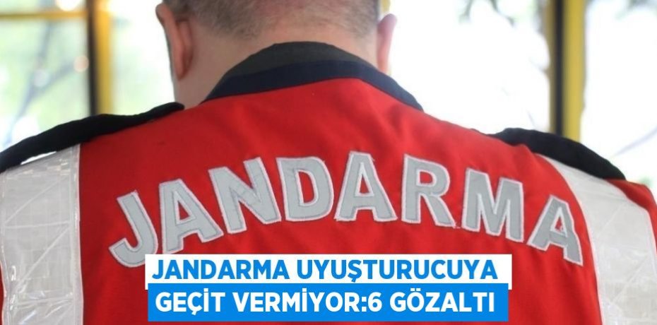 JANDARMA UYUŞTURUCUYA GEÇİT VERMİYOR:6 GÖZALTI