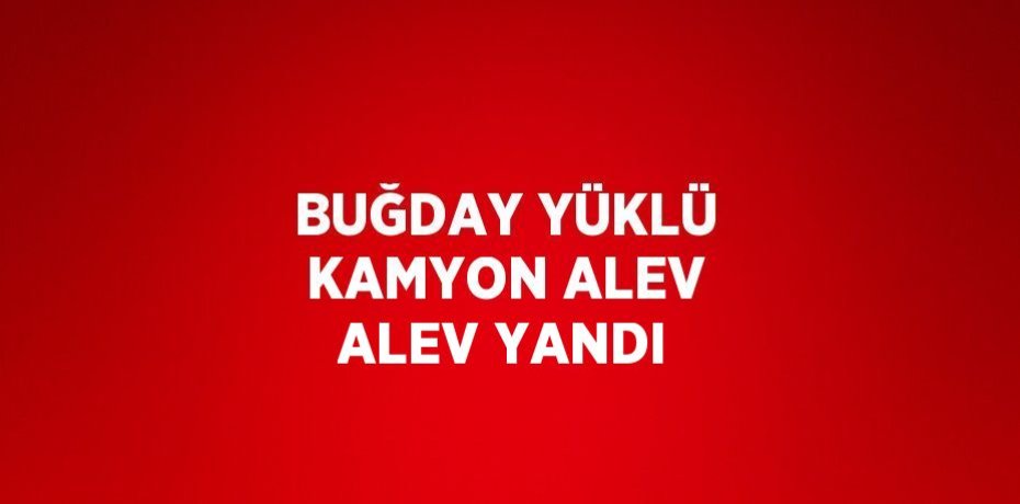 BUĞDAY YÜKLÜ KAMYON ALEV ALEV YANDI