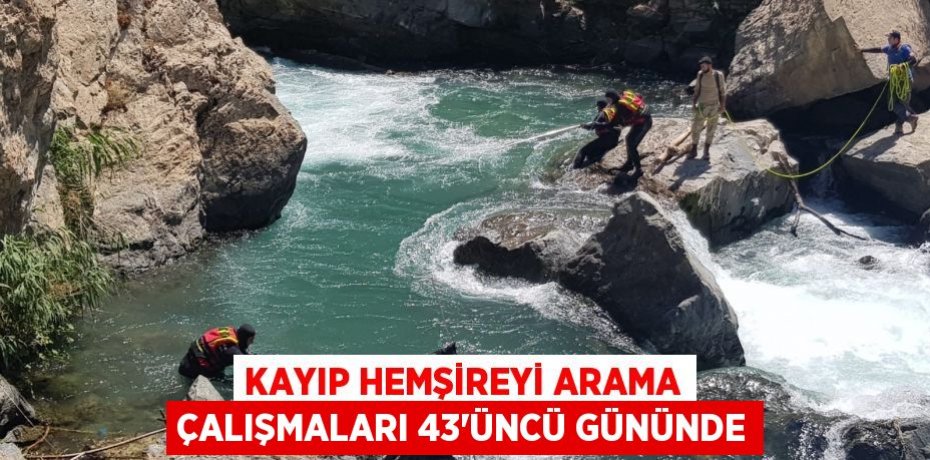 Kayıp hemşireyi arama çalışmaları 43'üncü gününde