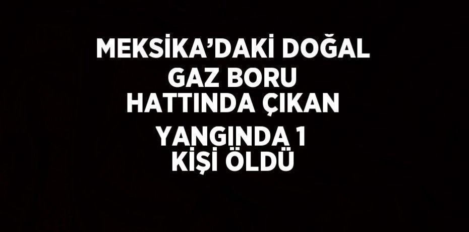 MEKSİKA’DAKİ DOĞAL GAZ BORU HATTINDA ÇIKAN YANGINDA 1 KİŞİ ÖLDÜ