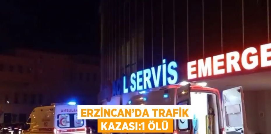 ERZİNCAN’DA TRAFİK KAZASI:1 ÖLÜ