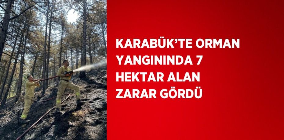 KARABÜK’TE ORMAN YANGININDA 7 HEKTAR ALAN ZARAR GÖRDÜ