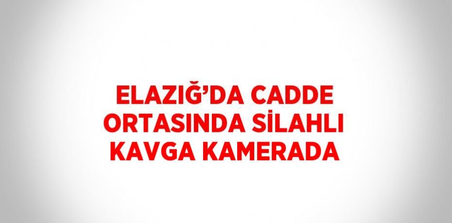 ELAZIĞ’DA CADDE ORTASINDA SİLAHLI KAVGA KAMERADA