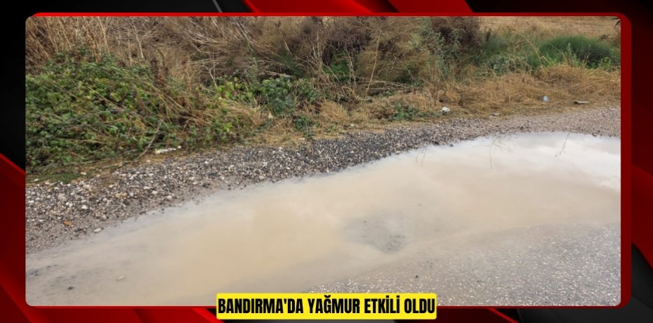 Bandırma'da yağmur etkili oldu
