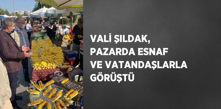 VALİ ŞILDAK, PAZARDA ESNAF VE VATANDAŞLARLA GÖRÜŞTÜ