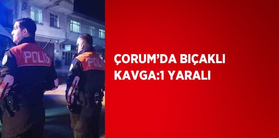 ÇORUM’DA BIÇAKLI KAVGA:1 YARALI