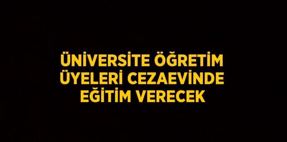 ÜNİVERSİTE ÖĞRETİM ÜYELERİ CEZAEVİNDE EĞİTİM VERECEK