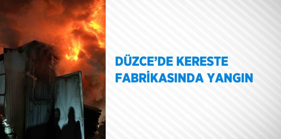 DÜZCE’DE KERESTE FABRİKASINDA YANGIN