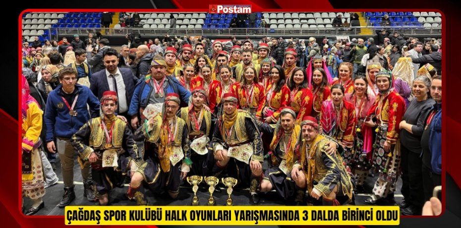 Çağdaş Spor Kulübü Halk Oyunları yarışmasında 3 dalda birinci oldu  