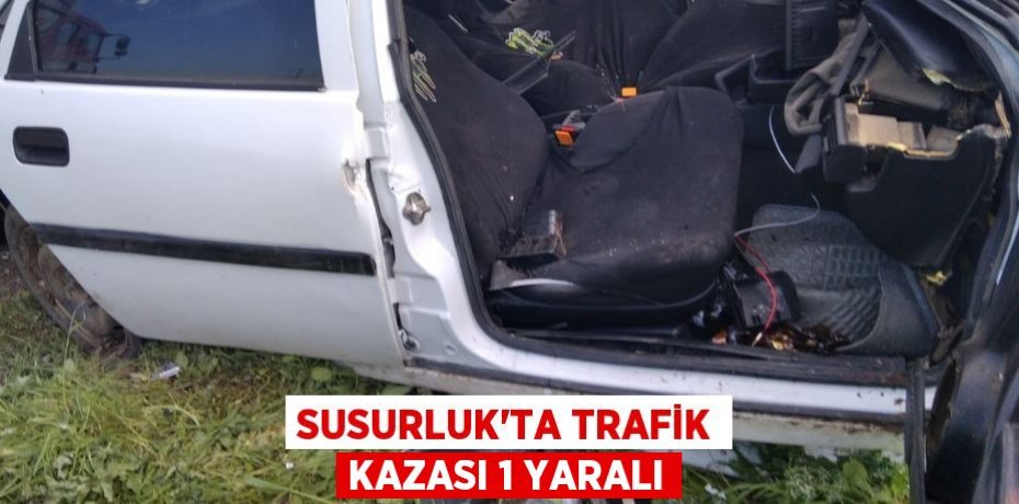 Susurluk'ta trafik kazası 1 yaralı
