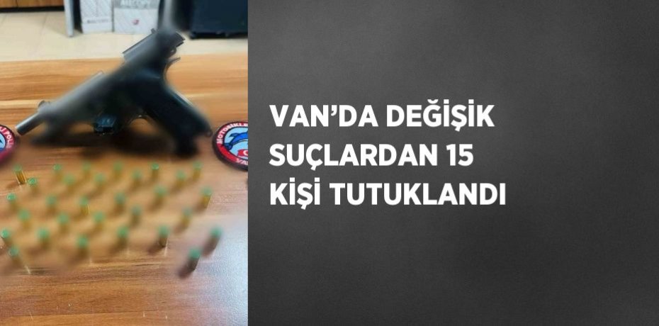 VAN’DA DEĞİŞİK SUÇLARDAN 15 KİŞİ TUTUKLANDI