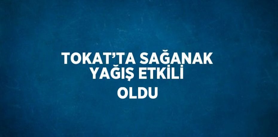 TOKAT’TA SAĞANAK YAĞIŞ ETKİLİ OLDU