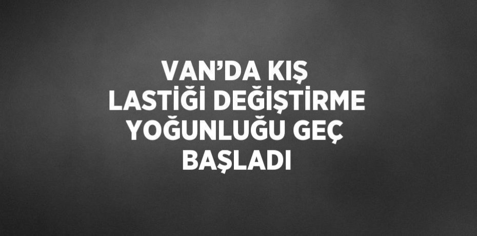 VAN’DA KIŞ LASTİĞİ DEĞİŞTİRME YOĞUNLUĞU GEÇ BAŞLADI