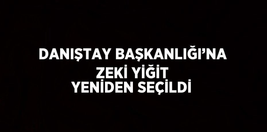 DANIŞTAY BAŞKANLIĞI’NA ZEKİ YİĞİT YENİDEN SEÇİLDİ