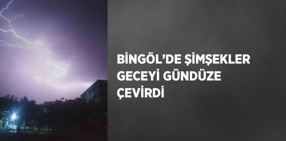 BİNGÖL’DE ŞİMŞEKLER GECEYİ GÜNDÜZE ÇEVİRDİ