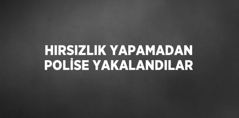 HIRSIZLIK YAPAMADAN POLİSE YAKALANDILAR