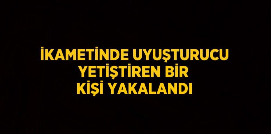 İKAMETİNDE UYUŞTURUCU YETİŞTİREN BİR KİŞİ YAKALANDI