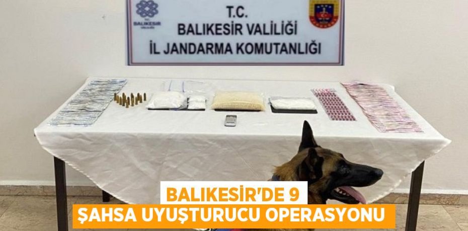 Balıkesir'de 9 şahsa uyuşturucu operasyonu