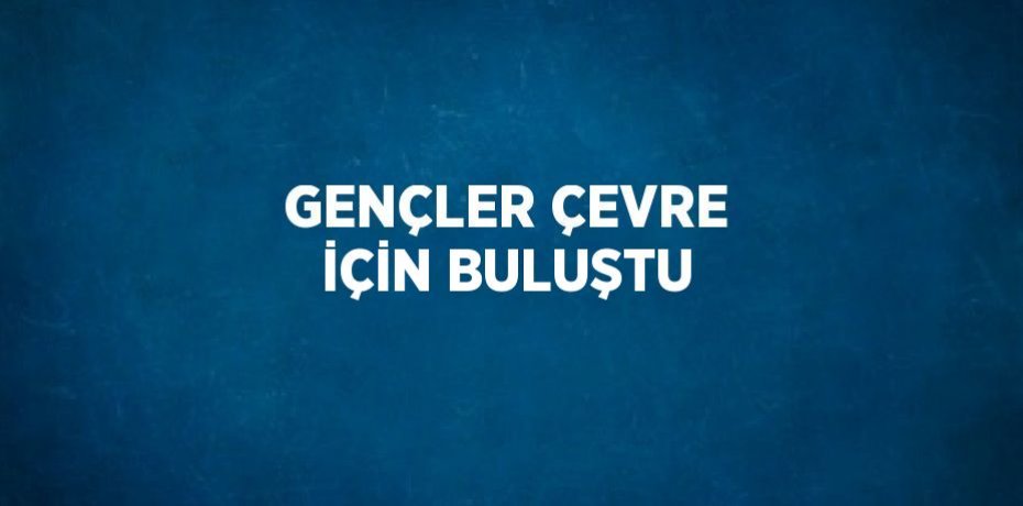 GENÇLER ÇEVRE İÇİN BULUŞTU