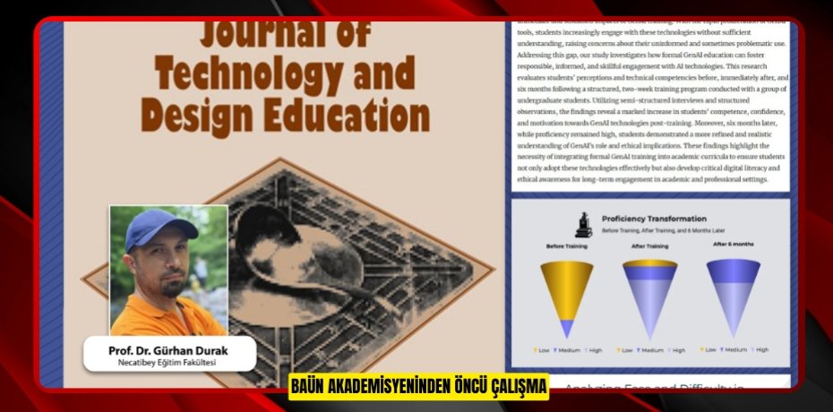 BAÜN AKADEMİSYENİNDEN ÖNCÜ ÇALIŞMA