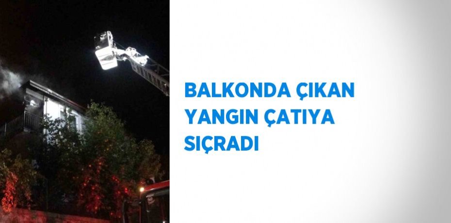 BALKONDA ÇIKAN YANGIN ÇATIYA SIÇRADI