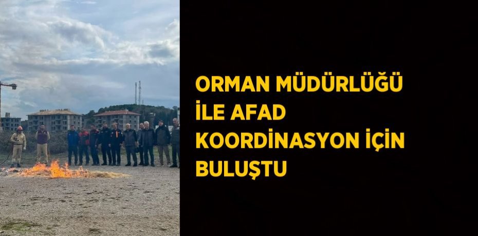 ORMAN MÜDÜRLÜĞÜ İLE AFAD KOORDİNASYON İÇİN BULUŞTU